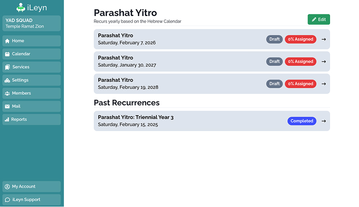 Recurring Services